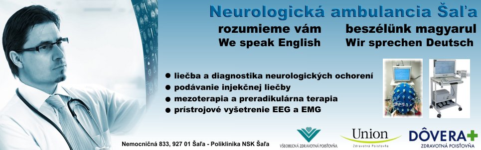 Neurológia šaľa - neurologická ambulancia - neurológus